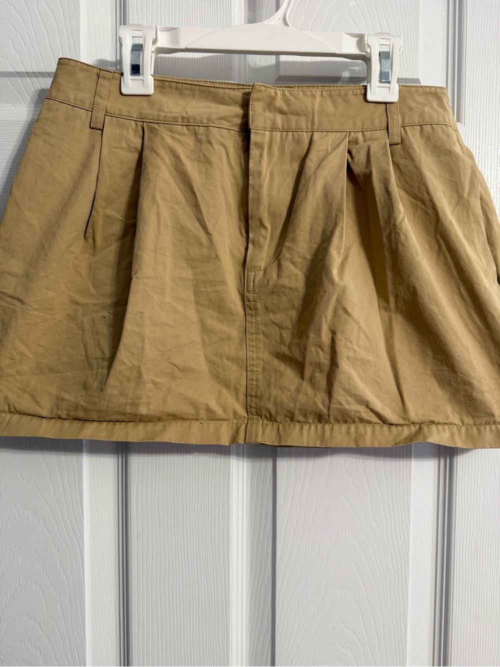 Zara khaki Pleated Mini Skirt